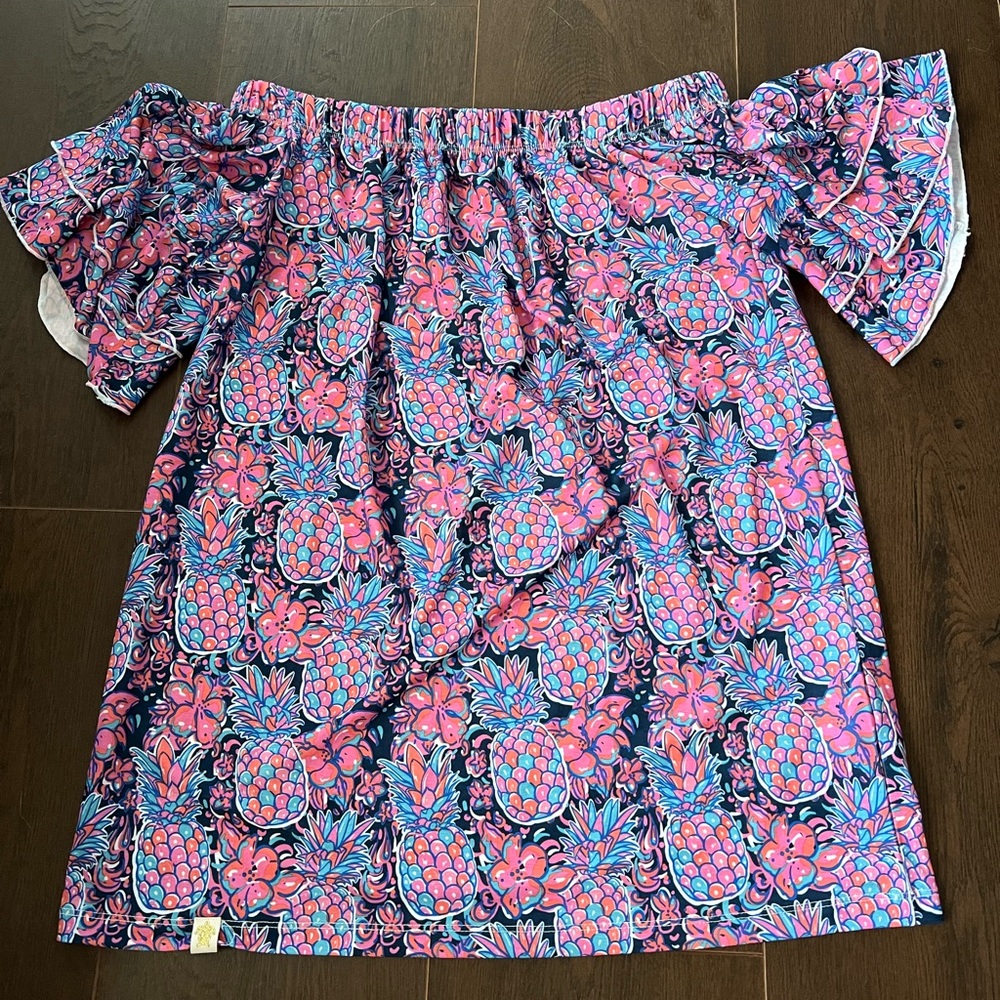 Simply Southern multi color pineapple shirt